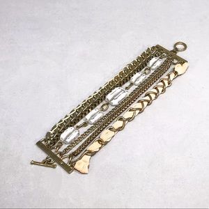 Wide Mulit-Chain Statement Bracelet
